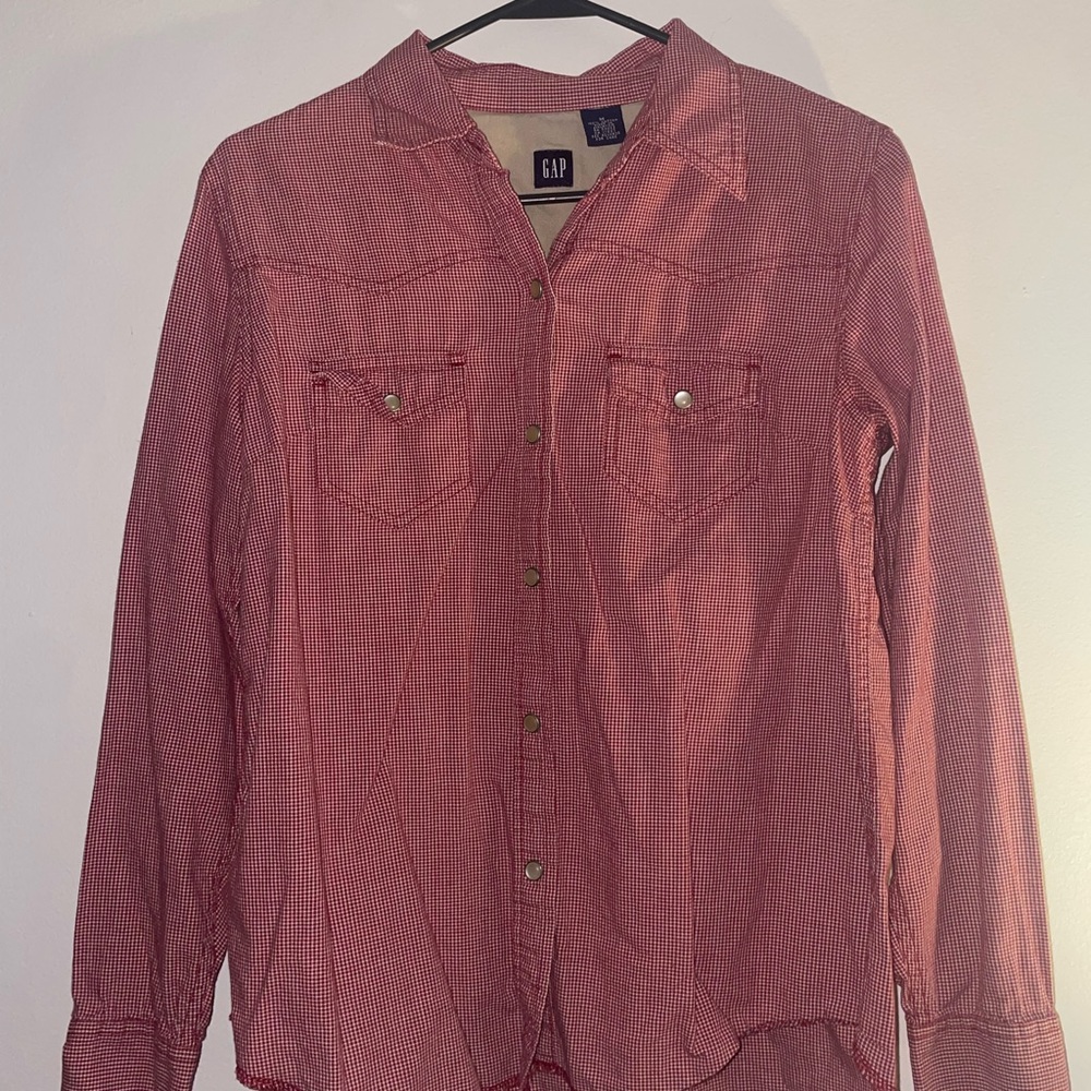 GAP Red Button-Up Shirt